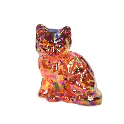 Glass Kitty in Marigold Luster