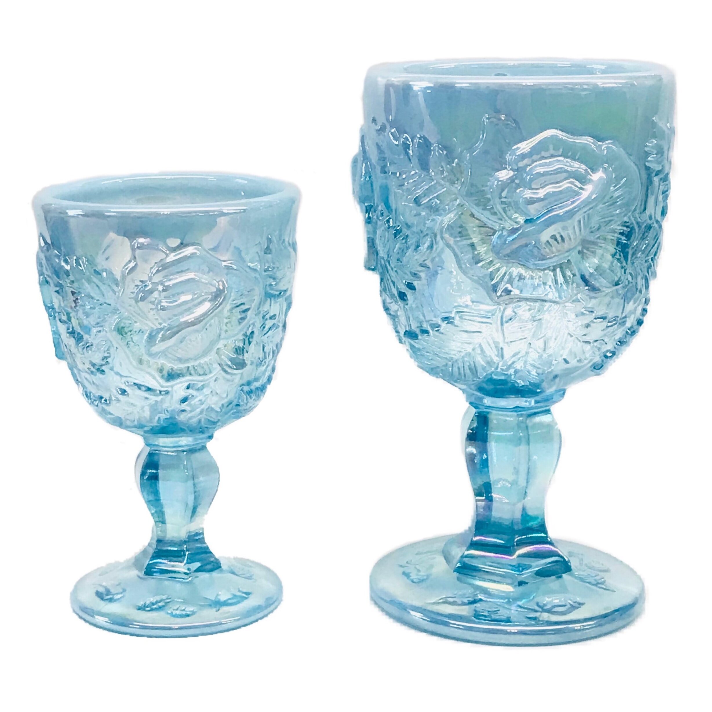 Aqua Opal Luster Goblet