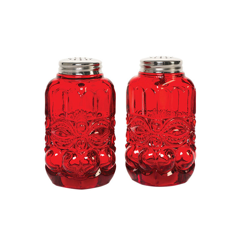 Eye Winker Salt & Pepper Shakers in Ruby