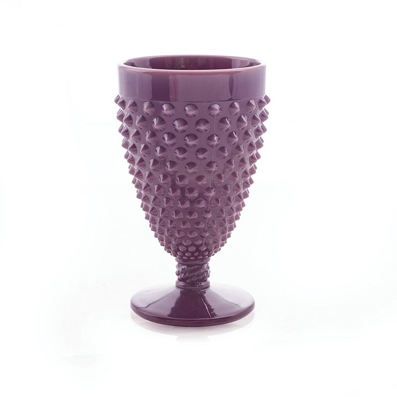 Hobnail Goblet in Eggplant