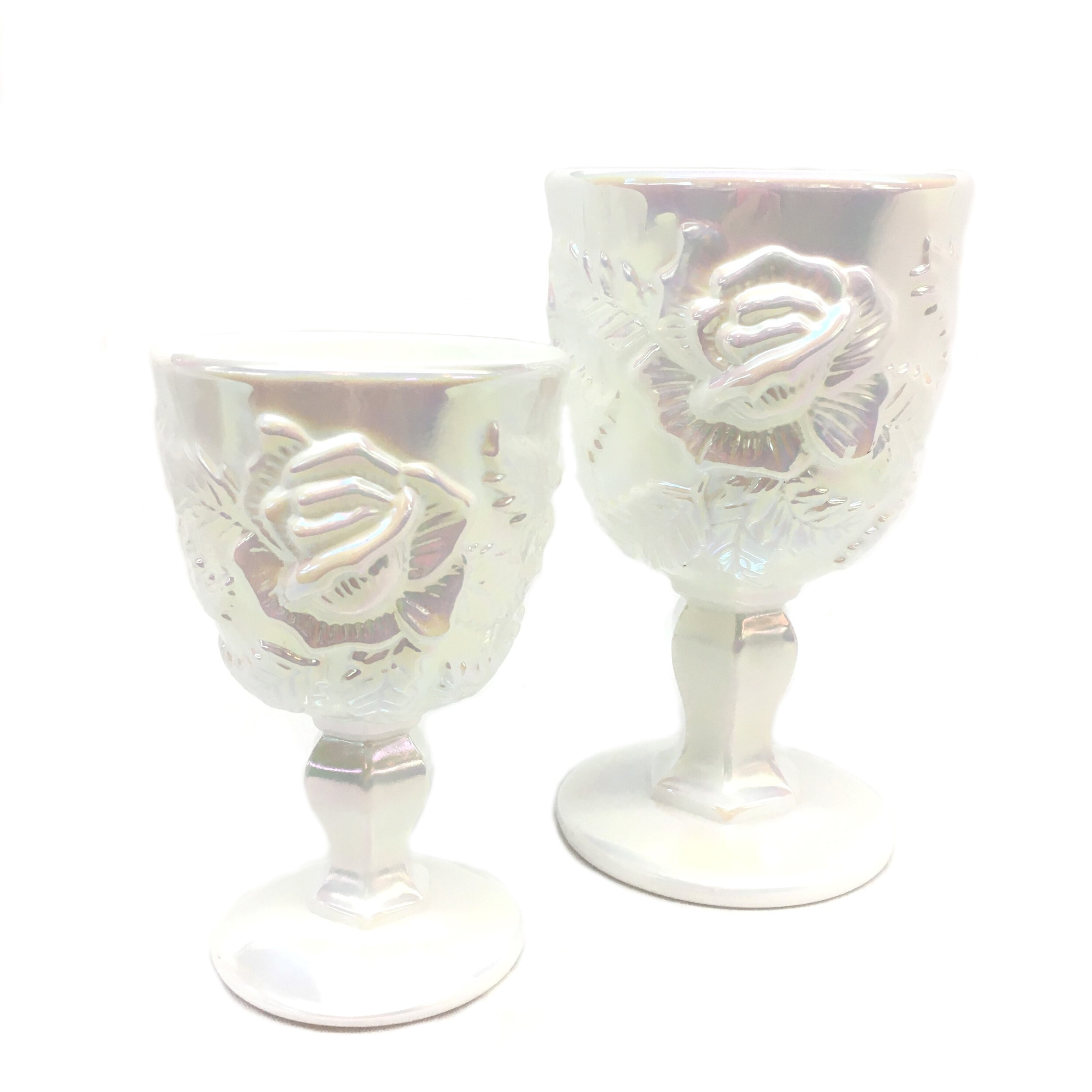 White Milk Luster Goblet