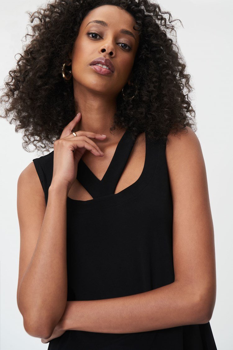 Silky Knit Sleeveless Tunic