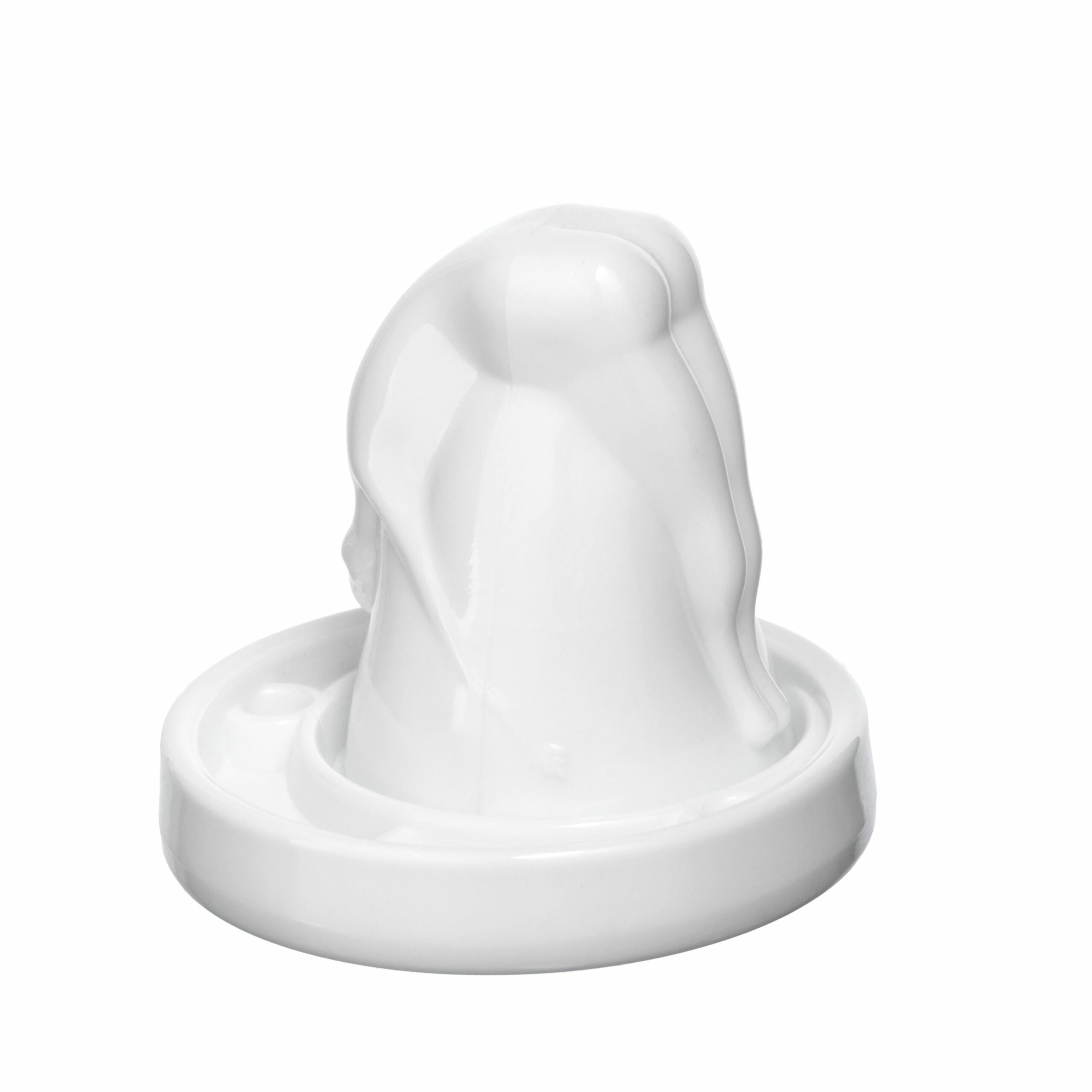 Bottom Up Shot Glass in White Milk