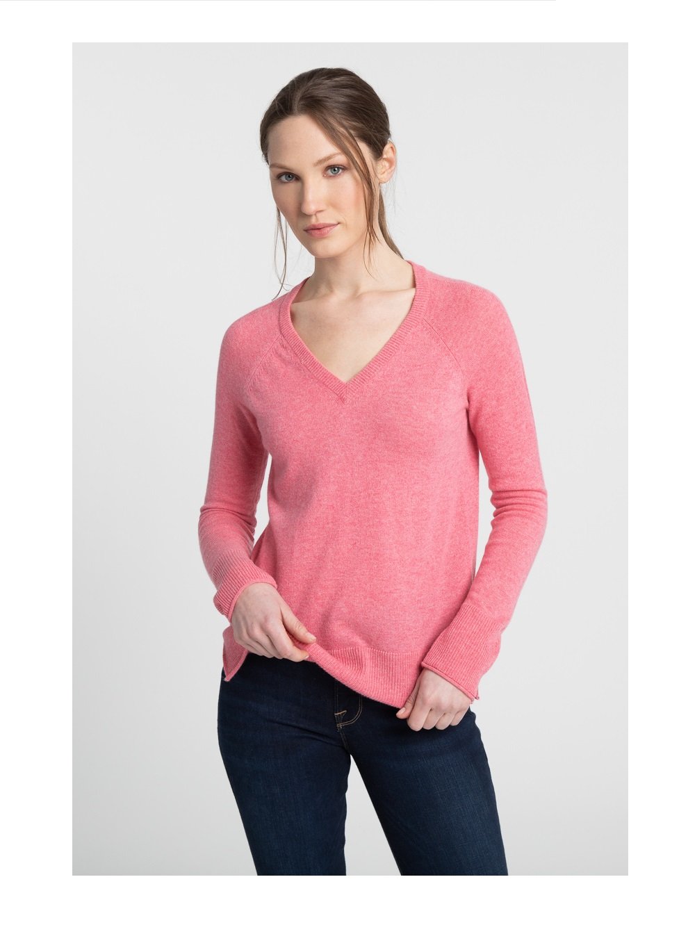 Raglan Vee in Shrimp