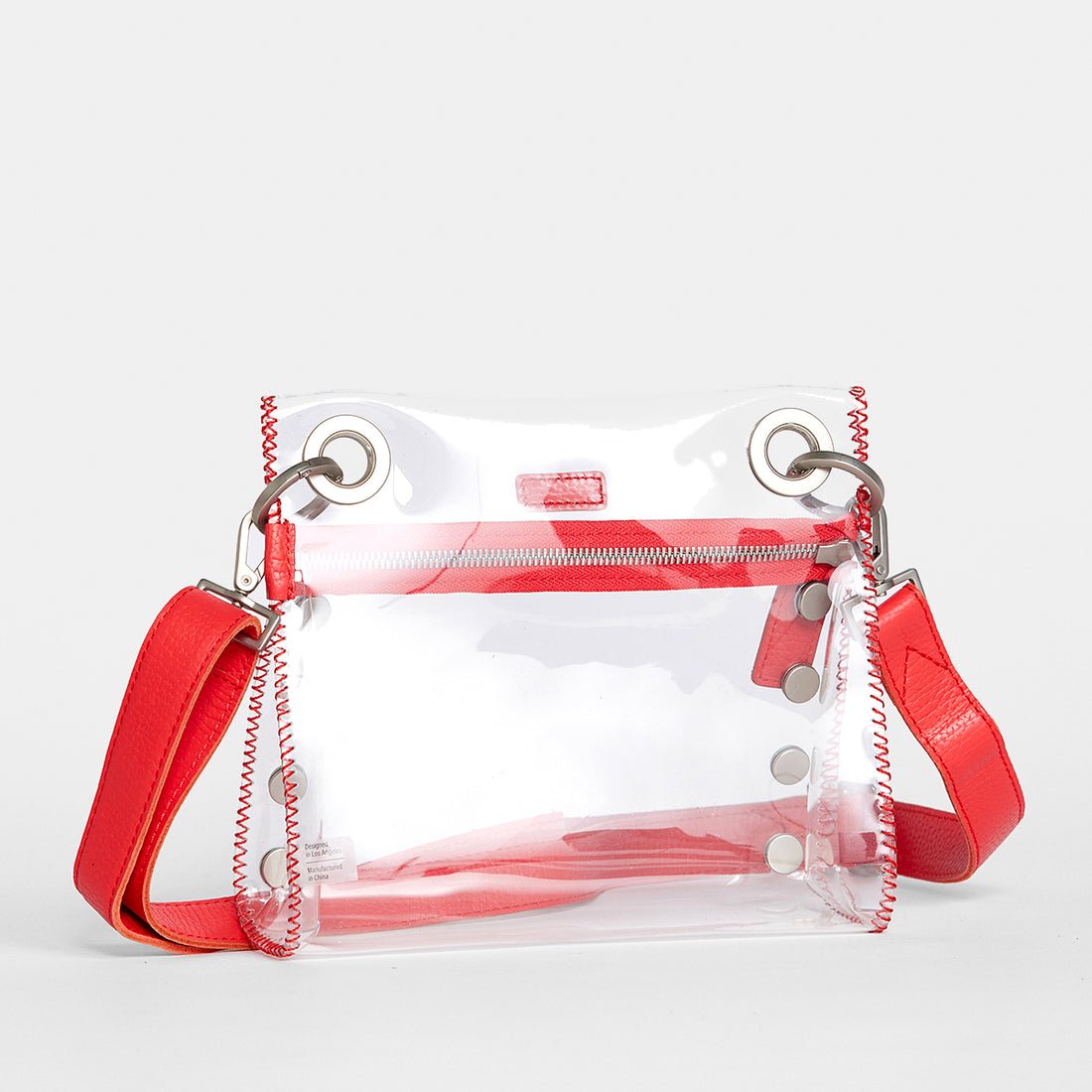 TONY CLEAR in Lighthouse Red/Brushed Silver