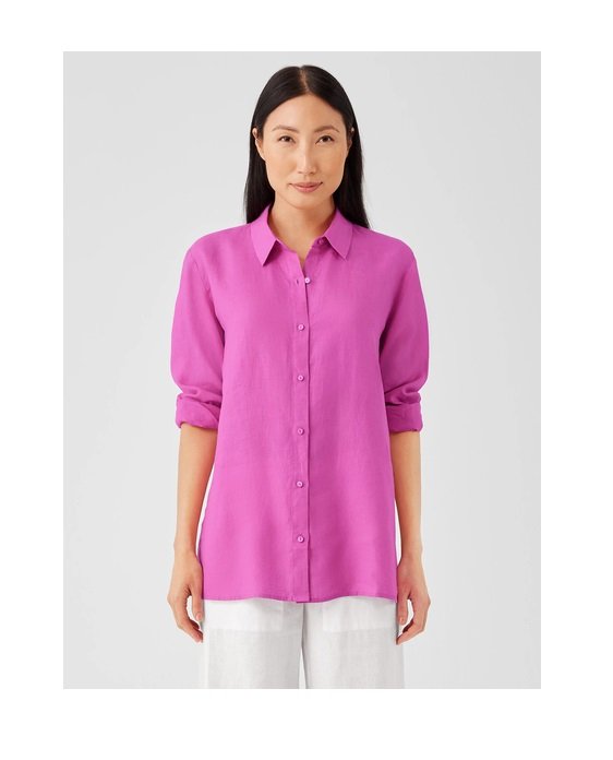Organic Handkerchief Linen Classic Collar Shirt