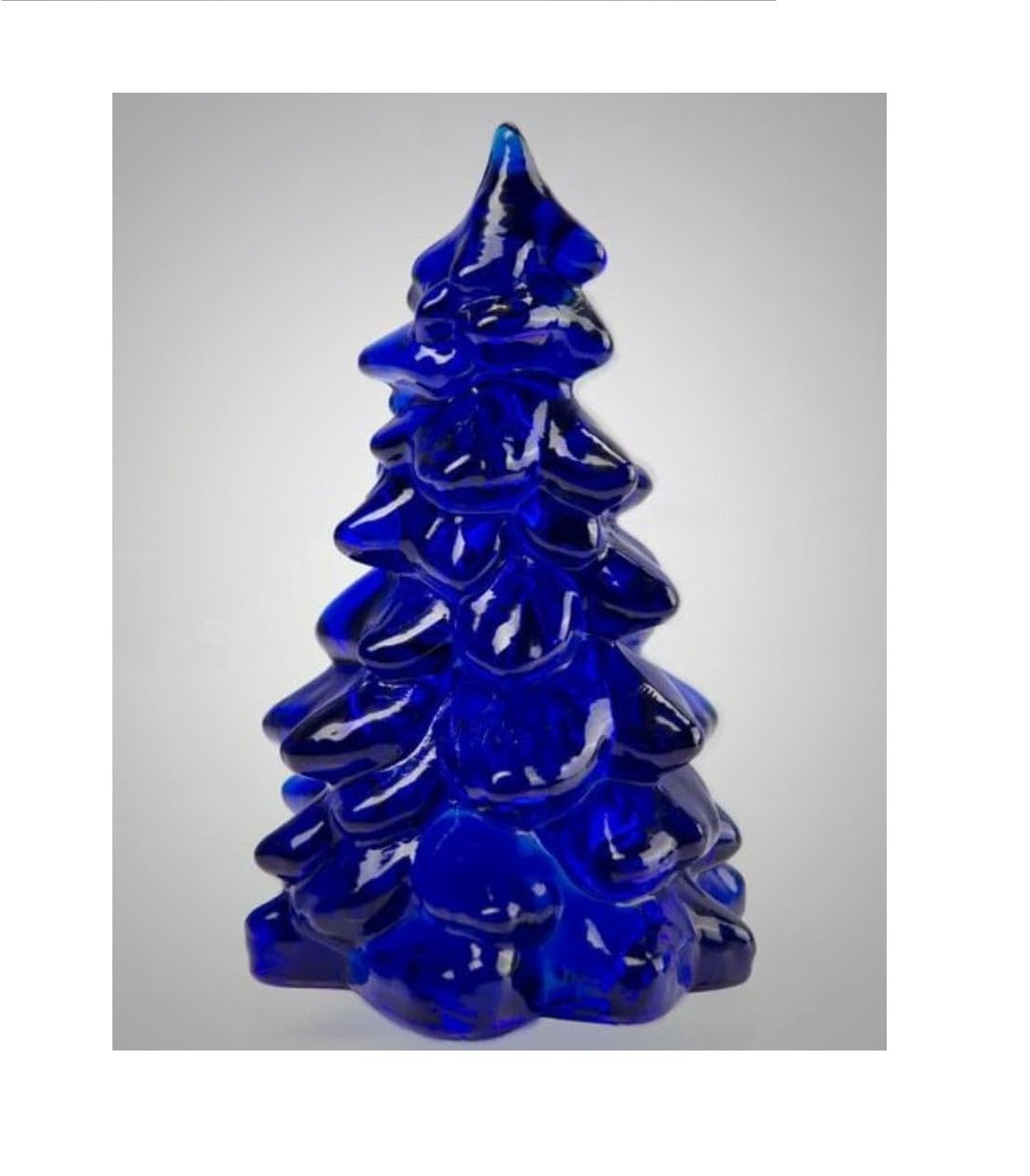 Glass Christmas Tree in Cobalt