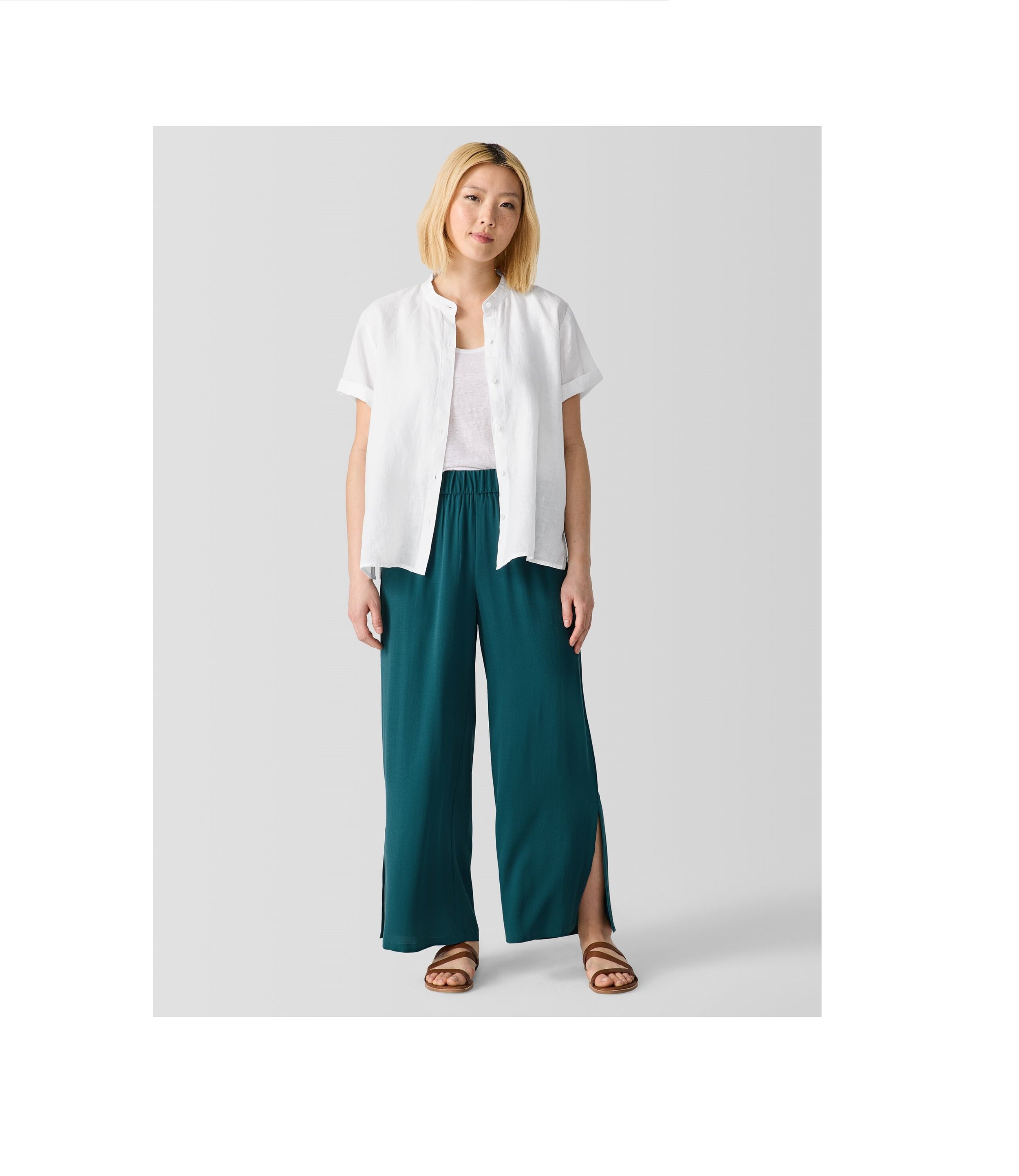 Silk Georgette Crepe Pant with Slits